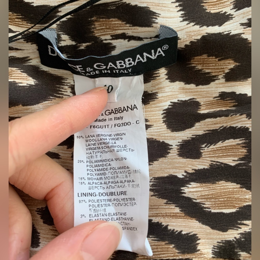 Dolce & Gabbana wool blend plaid dress - Picture 7 of 8